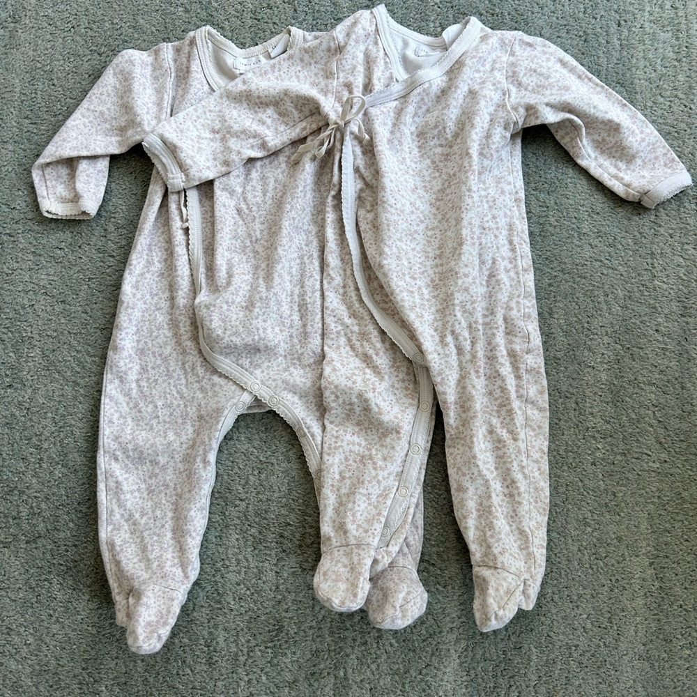 Jamie Kay Baby Girl Sleeper Set Of 2 Floral 1 Year Old Organic Cotton Feminine
